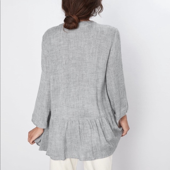 Zara Dropwaist Button Up Blouse - Picture 2 of 7